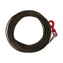 LianDu-US 8inx150FT Wire Rope, Stainless Steel Wire Rope Cable With Swivel Hook And Self Locking Hook For Winch Operations, Lifting, Rigging, Towing (Red) - Red - View 6