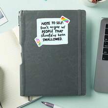 1PC Note To Self Funny Dark Humor Vinyl Sticker, Don't Argue With People Adult Humor Decal, Swallowed Quote Laptop Sticker, Sarcastic Humor Gift For Friends, Relatable Office Decor, Cute Rainbow & Daisy Art