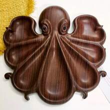 Bandeja decorativa con forma de pulpo, organizador y ornamento de resina multifuncional, accesorio creativo con temática oceánica para colgar en la pared para decoración del hogar, ideal para guardar joyas, llaves y artículos pequeños, pieza de acento única para la sala de estar, dormitorio y baño