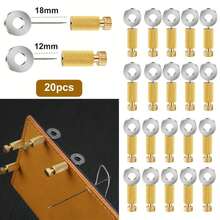 10/20pcs 12mm & 18mm Leather Sewing Needles, DIY Leather Stitching Awl, For Handmade Leather Fixing, Durable Metal Locking Pins - Multicolor - View 5