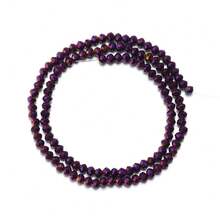 1pc Electroplated Purple Faceted Abacus Bead Crystal Flat Beads, Multi-Color Loose Beads 3/4/6/8/10mm, Fashionable Colorful Cute Electroplated Color All-Match Versatile Handmade DIY Beads, Suitable For Bracelets, Necklaces, Jewelry Making, Phone Charms, Keychain, Bead Wholesale - Electroplating Purple - View 11