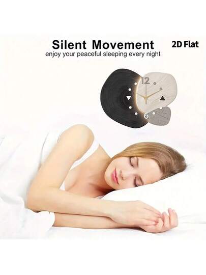2D Flat 1pc Verlichting Luxe Moderne High End Home ation Wand Clock, Ultra Quiet Quartz Movement, No Ticking Sound, Painting Klok Living Room, Bedroom Office, able Watch, Unique Personalized, Clear Reading Time, In Bedroom, Studio, Ho Study, Kitchen Cafe, Perfect Family Friends view 7