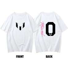 New Summer 100% Cotton Miami  10 Logo T Shirt Men Short Sleeves Cool Fans Tee Hip Hop Streetwear - 白色 - 查看 1