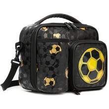 Boys Lunch Bag Travel Lunch Bag Bento Cooler Bag Two Compartments Cooler For Boys With Adjustable Strap Back To School - Black 16348 - View 5