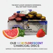 Sunlight Colors Tabletas de carbón para incienso Tabletas de carbón rápido Carbón de incienso para fiestas Rollos de quemador de resina de 33 mm Paquete de 100 briquetas de carbón Sin olor Sin humo - como en la foto - Ver 4