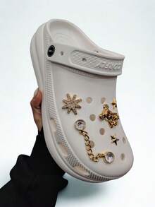 Women's High Platform Slippers With Pendants, Lightweight, 100% EVA, Non-Slip Sole - 白色 - 查看 4