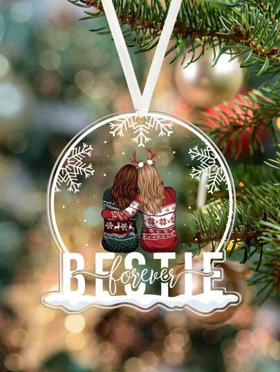 1 Parça Sonsuza Dek Kız Kardeş, Sen Seçmek Zorunda Olduğum Kız Kardeşsin, Şeffaf Akrilik Kolye Dekorasyonu, En İyi Arkadaşlar Kardeşlik Dekorasyonu, Noel Dekorasyonları, Noel Ağacı Kolye Dekorasyonu, En İyi Arkadaş İçin Hediye, Doğum Günü Hediyesi