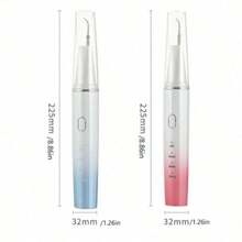 1个可充电式牙菌斑去除器，用于去除牙齿上的污渍、牙垢、牙菌斑和牙结石，牙科工具，可调节模式，2个替换清洁头 - 彩色 - 查看 11