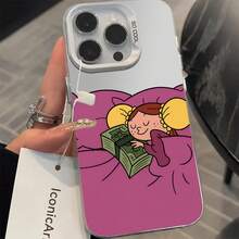 Cute Girl Sleeping On Money Phone Case For  16 15 14 13 12 11 Plus Pro Max Artistic Style Protective Case.Christmas Accessories. Gifts For Men Rilakkuma Christmas Decorations Christmas Decor  16 Pro Max Case Christmas Day  17 Green Haired Monster Christmas Cover De  Funda Para  Christmas Tree  17 Pro Case  16 Case Fall Christmas Phone Cases Navidad An Excellent Gift For Friends Case For  17 Pro Max Gifts Phone Case  Cover  17 Pro Max Fundas - White - View 5