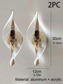 1 pieza/2 piezas Lámpara de pared curva contemporánea - Aplique acrílico regulable para iluminación ambiental en dormitorio, pasillo y entrada, accesorio decorativo versátil para espacios modernos del hogar y comerciales