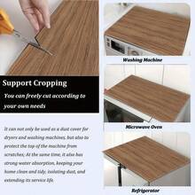 1 tấm lót bảo vệ đầu máy giặt và máy sấy họa tiết vân gỗ, Diatomite, tấm phủ bụi máy giặt, phụ kiện nhà bếp, chống trượt, thích hợp cho phòng giặt, phòng tắm, trang trí nhà cửa và trang trí phòng - Nhiều màu - Xem 11