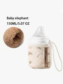 1pc Bottle Warmer Sleeve With Visible Milk Level Window, Anti-Colic, Fits 150ml/240ml/330ml Bottles, 5-Layer Insulation, Drawstring Closure, Suitable For Standard Wide Neck Bottles - Multicolor - View 7