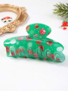 3 piezas de pinzas para el cabello de 8 cm con diseño minimalista navideño, adecuadas para atuendos y fiestas festivas