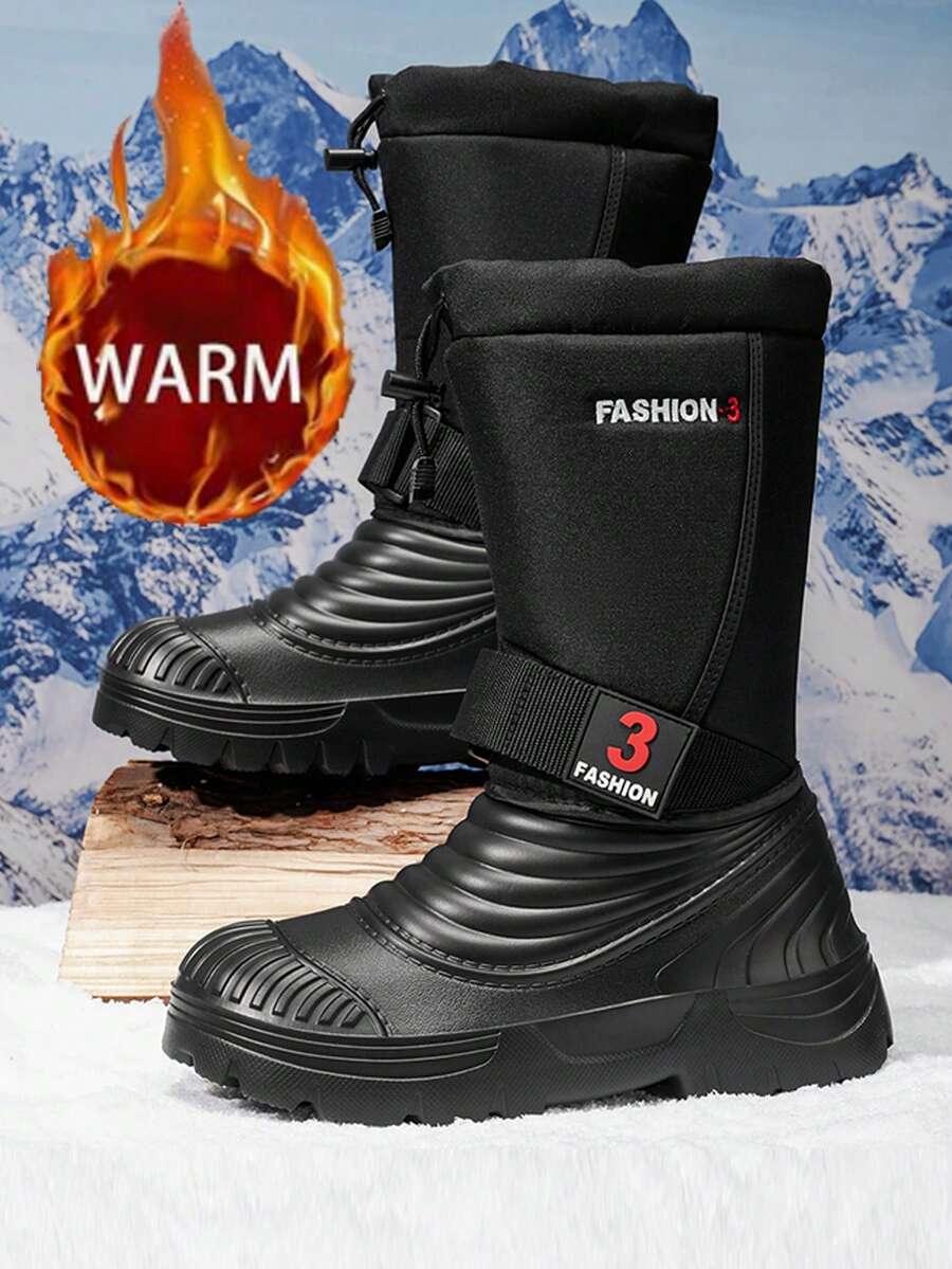 Herren warme Schneestiefel bis zur Mitte des Knöchels, Hochschaft, Winter Outdoor