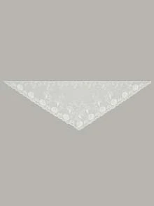 1件时尚花卉刺绣蕾丝头巾，复古女士三角头巾，优雅头饰发饰，教堂祈祷及婚礼面纱，新娘蕾丝曼蒂拉，秋季服装，女士情人节配饰