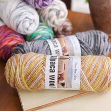 5团/包羊驼毛渐变色纱线，500克高品质多色混纺纱线球，手工DIY材料，适合秋冬季男女时尚礼品，可编织毛衣、围巾、帽子、开衫、手套、打底裤和护膝 - 多种颜色可选 - 彩色羊駝絨 - 查看 6
