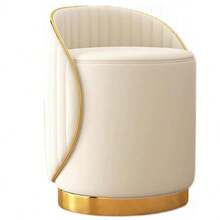 Silla de aseo Taburete de aseo Taburete de aseo Taburete moderno Taburete con respaldo Taburete de asiento de aseo Silla de maquillaje Taburete de silla de maquillaje Taburete de maquillaje - Blanco - Ver 8