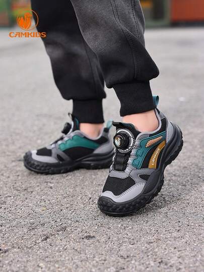 1 par de zapatos deportivos para niños, zapatos atléticos para niños/niñas, parte superior de malla transpirable de punta cerrada, zapatos casuales para exteriores para niños y adolescentes, para todas las estaciones, diseño, suelas antideslizantes de MD, adecuados para uso diario, escuela, Halloween, Navidad, Año Nuevo