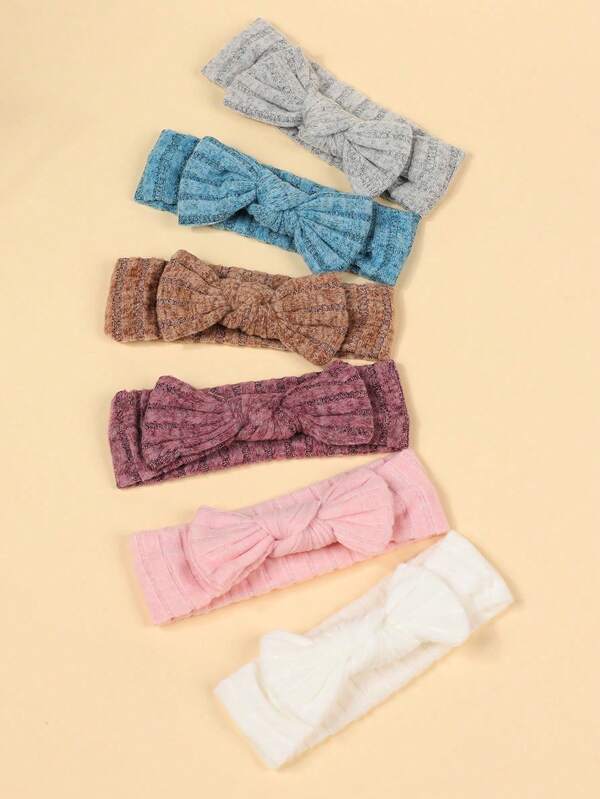 Set de 3 diademas cálidas para niños de otoño/invierno, diademas con lazo suave y cepillado para bebés, accesorios para el cabello elásticos y cómodos