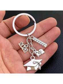 2025 Graduation Ceremony Keychains, Diploma Graduation Souvenirs, Mortarboard Cap And Class Badge Keyrings Car Accessories Bag Charm Cute Goth Y2k Bag Accessories Lanyards With Id Holder Car Accessories Bag Charms - Multicolor - View 4