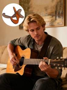 Soporte de guitarra de tipo X de madera universal - Diseño con almohadilla protectora de goma suave apto para guitarra original/eléctrica/bajo/ukelele/violín (Soporte portátil para múltiples instrumentos)