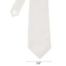 New Hot ! Solid Color Plain Classic Necktie Men's Tie,ZXCFTE - 20-trắng - Xem 3