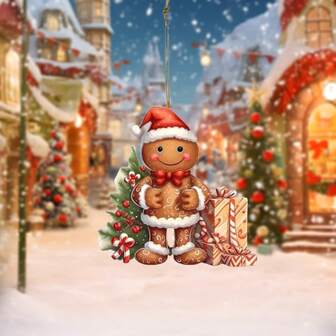 1 Piece Of Holiday Men's Acrylic Pendant - Perfect For Car Rearview Mirrors And Christmas Tree Decorations,Festival Garden Grille Party Pendant Hanging Decoration Indoor And Outdoor Decorations