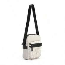 Guess Borsa a tracolla classica e vintage, leggera e portatile, pratica e versatile con cinturino regolabile, in pelle sintetica, borsa a spalla, stile unisex/coppia, colore grigio carbone