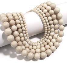 1 Stück Natürliche Fossil Stein Perlen 4/6/8/10/12mm Natürliche Stein Perlen für DIY Schmuckherstellung