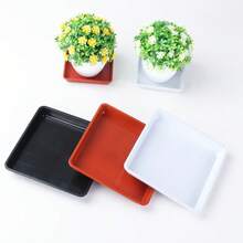 1pc Plant Saucer 4/6/7/8/10 Inch Drip Trays Plastic Tray Saucers Indoor Outdoor Flower Pot Square