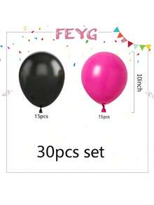 30/80 piezas Kit de arco de globos negro y rojo rosa, adecuado para fiesta de revelación de género, despedida de soltera, fiesta de celebración, cumpleaños, graduación, aniversario, Día de la Independencia, ducha nupcial, Navidad, Halloween, Día de San Valentín, Día de la Madre, fiesta festiva, Ramadán, Eid - Multicolor - Ver 4