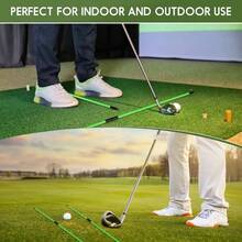 2 Pack Alignment Sticks And 48u201D Foldable Training Rods, Lightweight Fiberglass Training Aid Alignment, Swing Posture Correction, Portable With Storage Tube - Initial - View 6