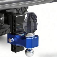 Capa de Bola de Reboque com Formato de Granada - Capa Protetora de Plástico de Uso Pesado com Gancho Decorativo para Bola de Reboque | Acessório de Reboque Universal para Veículo | Capa de Bola de Reboque Universal de 5 cm (Design de Acessório Tático)