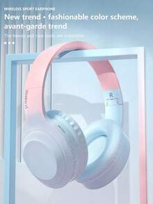 AKKHOO 无线耳机，Jelly 5.0，电池续航时间长，无线电子竞技游戏耳机 - 漸層色粉藍色 - 查看 5
