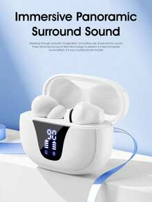 Tai nghe nhét tai Bluetooth không dây Lenovo XT58, nhét tai, chất lượng âm thanh cao, khử tiếng ồn cuộc gọi, thích hợp cho chơi game thể thao, tương thích với iPhone và Android, màn hình kỹ thuật số thông minh - màu đen - Xem 5