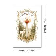 1/3 件无框植物花卉剑海报奇幻书卷墙艺术帆布印刷简约阅读角落书房美学装饰画适合爱书人士、公寓、客厅、卧室、现代家居装饰 - 彩色 - 查看 19