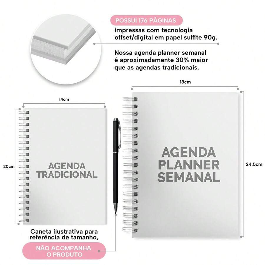 iscool 2026 Agenda Weekly Planner Hardcover Solid Colors - 查看 1