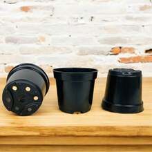 Decorative Plant + Black Plastic Vase Plus 4 Artificial Ivy Leaves Pendants - màu xanh lá - Xem 3