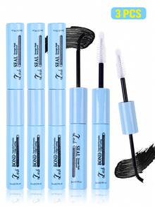 [72-godzinny, bardzo mocny] 1/2/3 opakowania 2 w 1, hipoalergiczny klej do rzęs i płyn utrwalający | 72-godzinny, bardzo mocny, bez lateksu, wodoodporny | Do domowych kępek rzęs, sztucznych rzęs | Mieszany czarny klej do przedłużania rzęs
