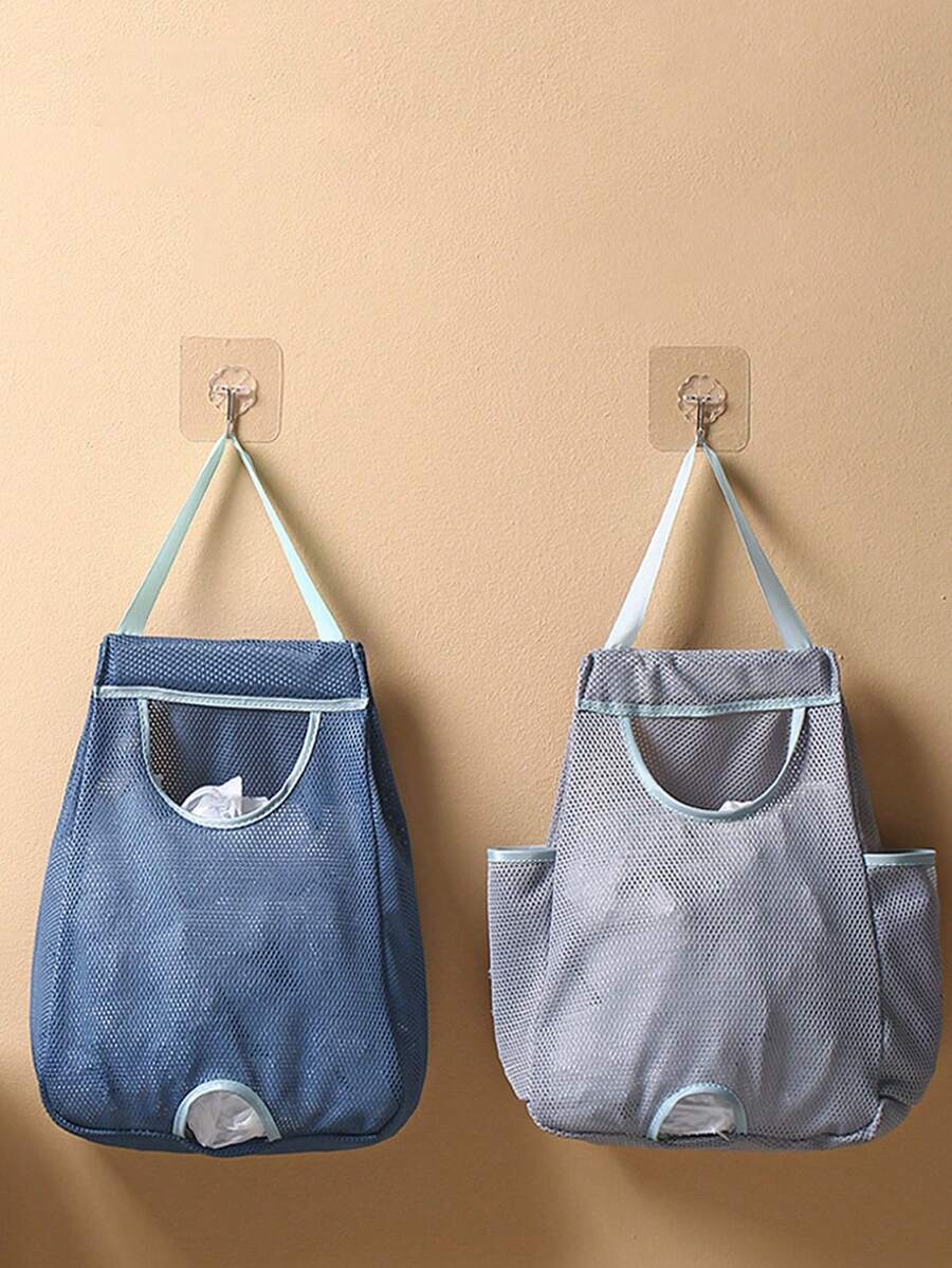 1 Stück Müllbeutel Aufbewahrungstasche, Plastiktüten Wandhängetasche, Mesh Aufbewahrungstasche, Plastiktüten Regal Spender, Küchenutensilien. Wandmontierbare abnehmbare Sortierungstasche.