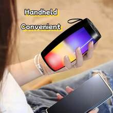 Bluetooth Speaker With HD Sound, Portable Wireless,  Up To 10H Playtime, TWS Pairing, BT5.0, For Home/Party/Outdoor/Beach, Stocking Stuffers, White Elephant Gifts For Adults (Black) - Một cỡ - Xem 7