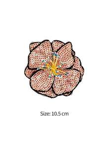 1pc Sequin Flower Patch With Pearl Decor - Vibrant Sew-On Applique, Suitable For DIY Jacket/Bag, Playful Fashion Accessory - As Photo - View 16