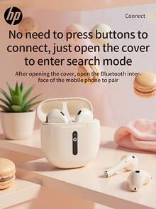 HP Kabellose Ohrhörer, automatische Kopplung, 30 Stunden Spielzeit, IPX4 wasserdicht, kabellose Kopfhörer mit Mikrofon, für iPhone und Android, Gaming-Kopfhörer und -Lautsprecher mit Mikrofon, süßes Urlaubsgeschenk