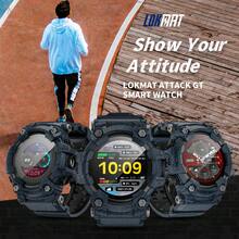 LOKMAT Reloj inteligente LOKMAT ATTACK GT multifunción con llamada Bluetooth, monitoreo de frecuencia cardíaca, oxígeno en sangre, sueño y salud, para deportes al aire libre, resistente al agua, con notificaciones para adultos, niños y adolescentes