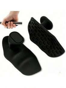 1 par de guantes de entrenamiento antideslizantes para levantamiento de pesas con 4 agujeros, guantes de levantamiento de pesas unisex, material de silicona suave para ejercitar los dedos, equipo de entrenamiento de fitness portátil y compacto, protector de manos, antideslizante y resistente al desgaste, adecuado para deportes, fitness, levantamiento de pesas, mancuernas, entrenamiento de fuerza