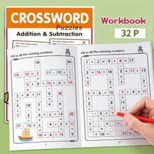 32页数学加减法练习册，适合7-10岁儿童 | 互动式心算练习，包含数轴、填空游戏、加减法练习 | 适合1-3年级学生的日常算术练习 | 超过20个互动活动，32页练习册，色彩丰富的数学练习和趣味练习，适合早期学习者 | 包含32页引人入胜的练习内容，是日常练习的理想选择，非常适合家庭教育或课堂教学 - 彩色 - 查看 2