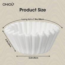 Basket Coffee Filters 8 - 12 Cup, Count Flat Bottom Paper Filters Drip Coffee Makers, Compatible With Mr. Coffee, BLACK+DECKER, White - 100 計數 - 查看 9