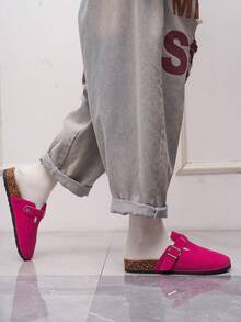 Unisex Adjustable Slip-On Slippers, Non-Slip & Durable For Indoor & Outdoor Wear - Pink - View 6
