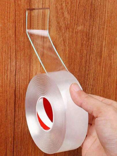 1 Roll High Strength Nano Double-Sided Adhesive Tape - Reusable, Non-Damaging, Washable - Super Sticky Tape, Reusable Nano Double-Sided Thickened Transparent High Viscosity Wall Hanging Adhesive Tape, Suitable For Home, Office And Automotive