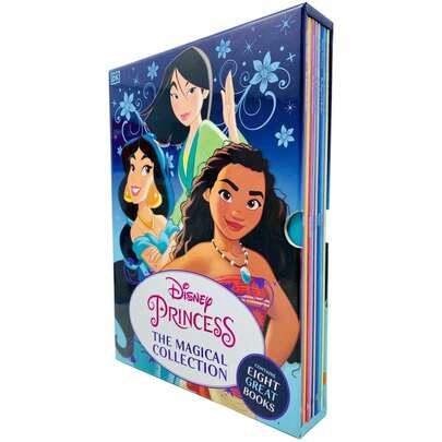 Disney Princess The Magical Collection 8 Books Box Set (Moana, Mulan, Pocahontas, Tiana, Ariel, Belle, Cinderella &Amp; Jasmine)